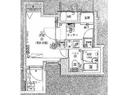 スパシエ赤羽ステーションプラザ(1K/12階)の間取り写真