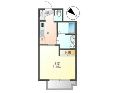 CONFORTO東川口(1K/4階)の間取り写真