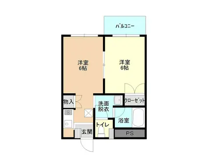 ピュアシティ梅園(1K/1階)の間取り写真