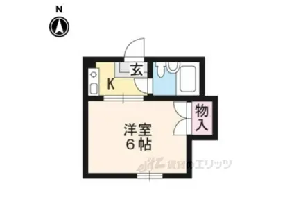 ハイツ山下(1K/4階)の間取り写真