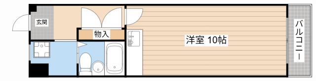 宇野ビル(ワンルーム/5階)の間取り写真
