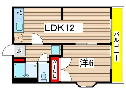 THハイム千葉(1LDK/1階)の間取り写真