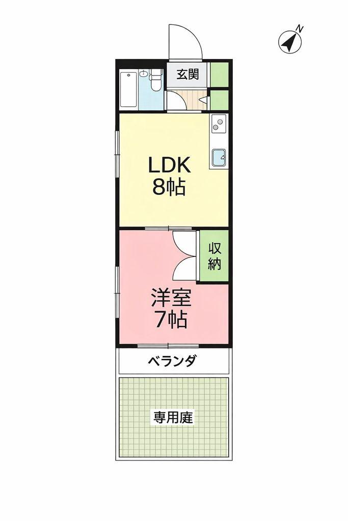 湘南アイランドリバー(1LDK/1階)の間取り写真