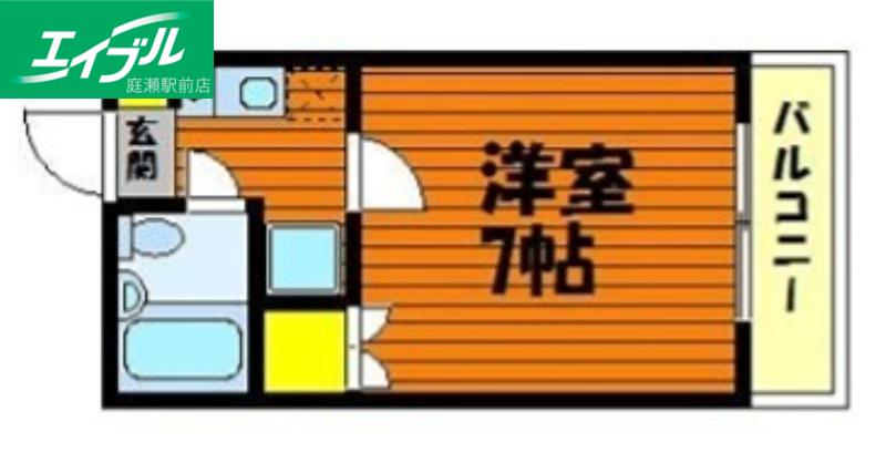 エスペーロ伊島(1K/4階)の間取り写真