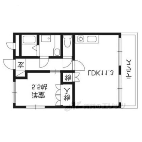 プランドール淀(1LDK/2階)の間取り写真