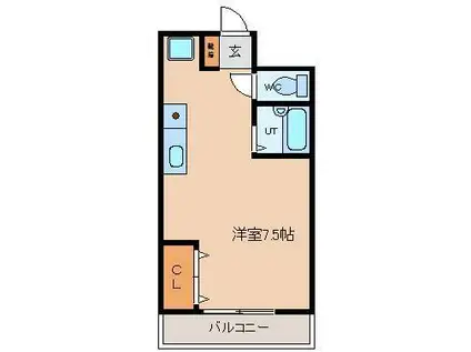 ジョイス II(ワンルーム/1階)の間取り写真