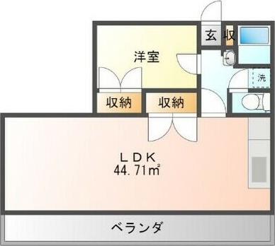 山陽電鉄網干線 西飾磨駅 徒歩15分 3階建 築30年(1LDK/1階)の間取り写真