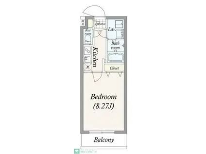 GRAN PASEO 谷在家(1K/5階)の間取り写真