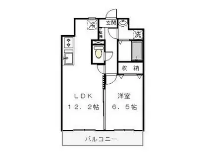 アルト カッシーナ(1LDK/8階)の間取り写真