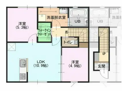 オーシャンズIV(2LDK/2階)の間取り写真