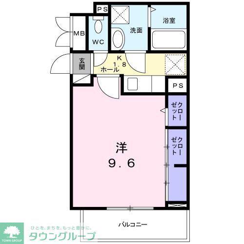 ヴィラ ミスズ(1K/3階)の間取り写真