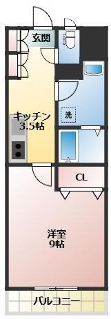 LEELA(1K/1階)の間取り写真