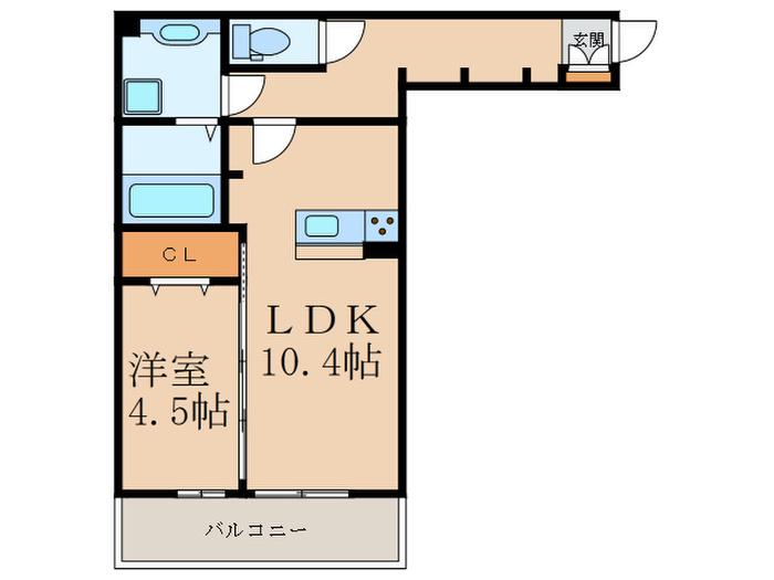 グランルージュ桜(1LDK/2階)の間取り写真