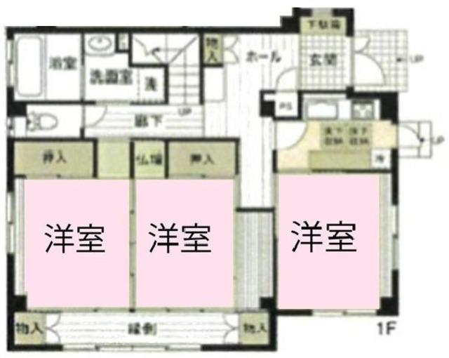 クロノス江戸川(3K/1階)の間取り写真