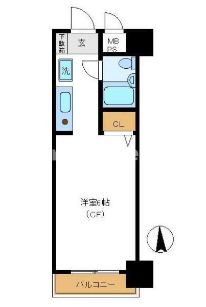 ダイアパレス大山(ワンルーム/2階)の間取り写真