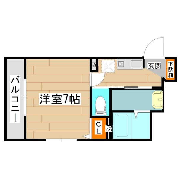 LIBRA COURT苦竹(1K/3階)の間取り写真