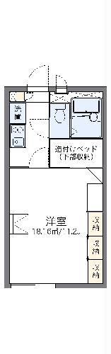 レオパレス海幸II(1K/1階)の間取り写真