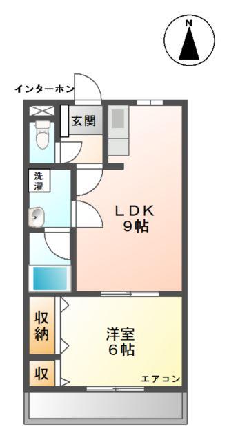 アムールハウス(1LDK/1階)の間取り写真