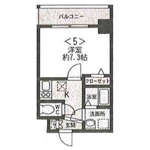 FLAT12(1K/2階)の間取り写真