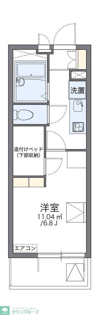 レオパレス田園調布B(1K/3階)の間取り写真