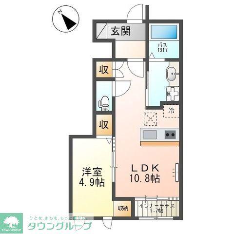 サンライズII(1LDK/1階)の間取り写真