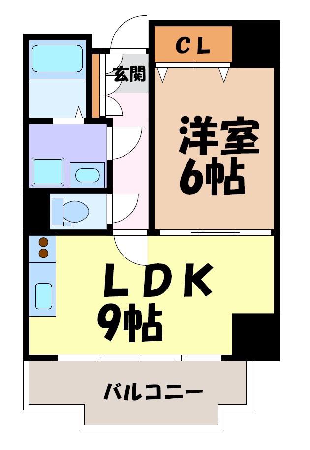 ISM徳川RESIDENCE(1LDK/3階)の間取り写真
