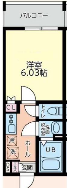 フルセイル中山Ⅱ(1K/3階)の間取り写真