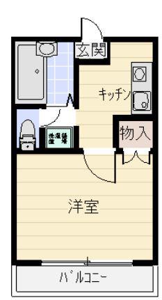 ウインビュ本牧(1K/1階)の間取り写真