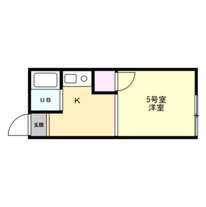 プラザ・ドゥ・ネービス(1K/1階)の間取り写真