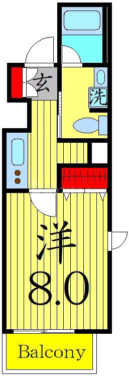 MUKOUJIMA DOT(1K/2階)の間取り写真