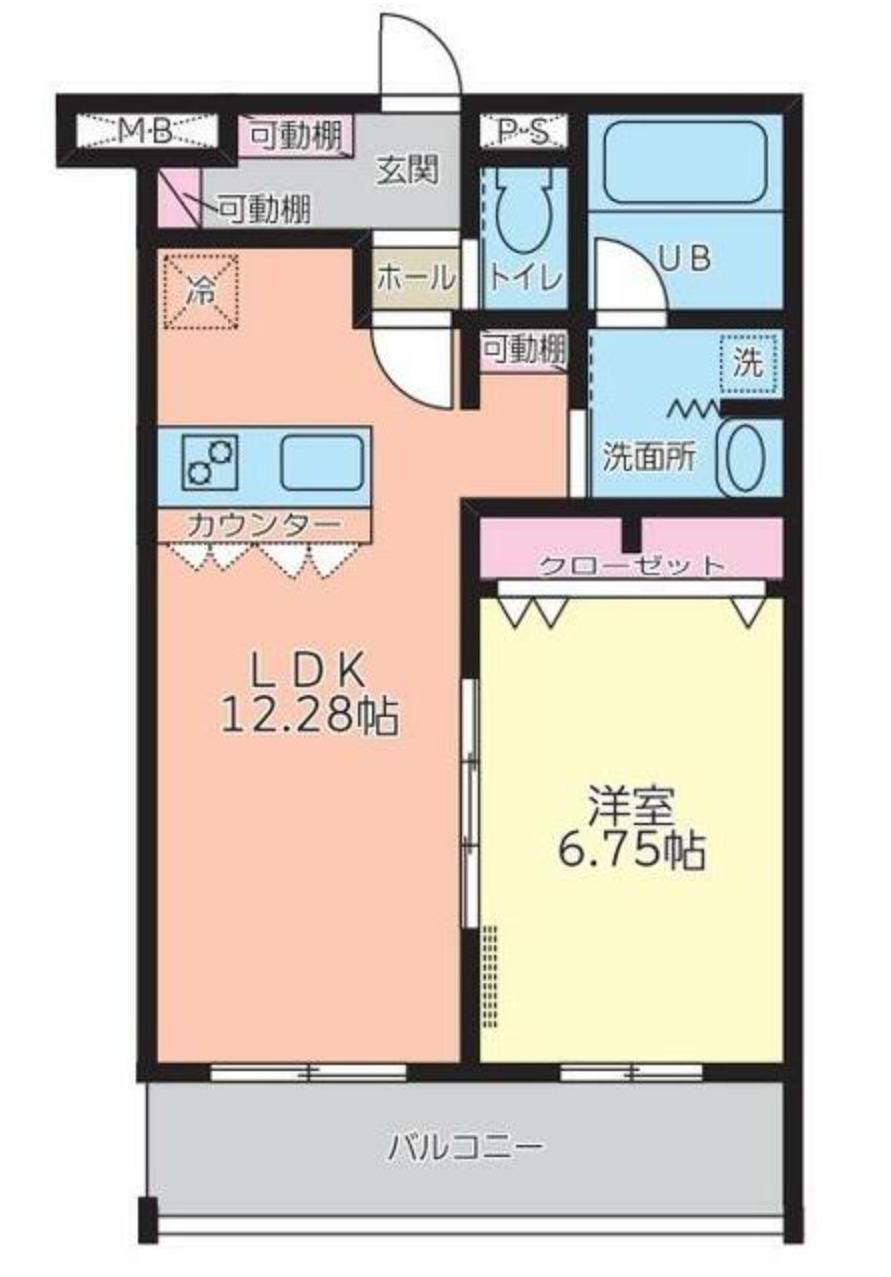 モンベール(1LDK/2階)の間取り写真