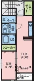 REGALO(1LDK/2階)の間取り写真