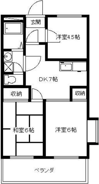 ラーヂ末広(3DK/1階)の間取り写真