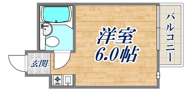 クリエーション21(ワンルーム/4階)の間取り写真