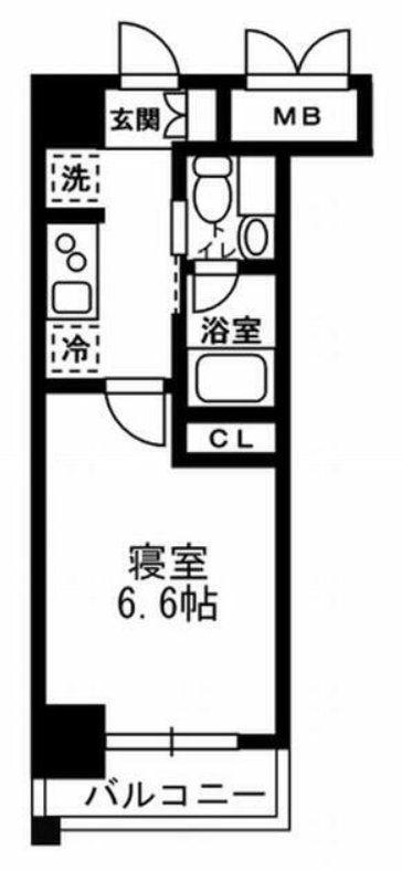 レジディア月島Ⅲ(1K/12階)の間取り写真