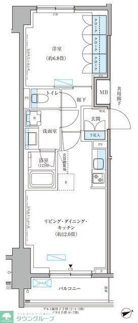 パークアクシス文京本郷(1LDK/4階)の間取り写真