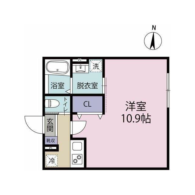CORAL茅ヶ崎(1K/2階)の間取り写真