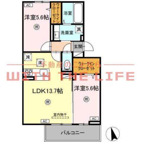 ダイワスイートIII(2LDK/1階)の間取り写真