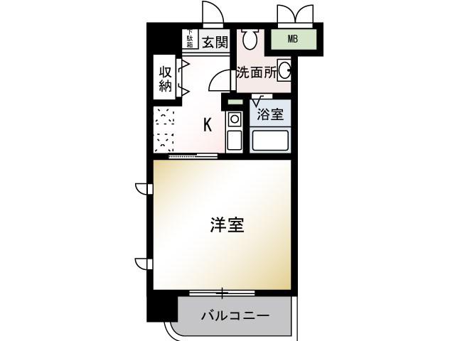 レザン ヴェルジェ(1K/3階)の間取り写真