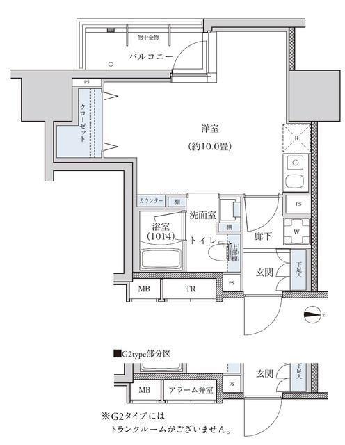 パークアクシス新栄(ワンルーム/11階)の間取り写真