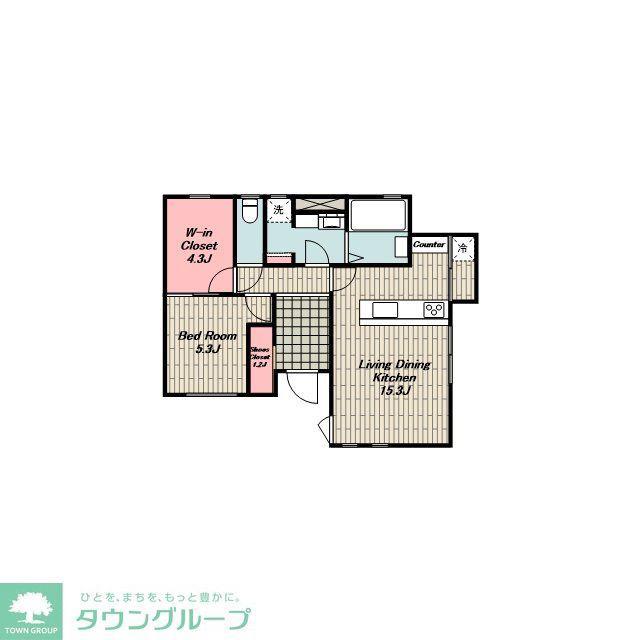 TWEED自由が丘(1LDK/1階)の間取り写真