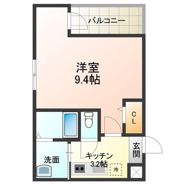 フジパレス堺鳳中VI番館(1K/2階)の間取り写真