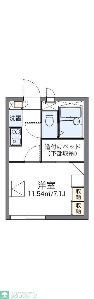 レオパレスジュネス・東大宮(1K/1階)の間取り写真