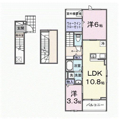 フィデールブリーゼ(2LDK/3階)の間取り写真