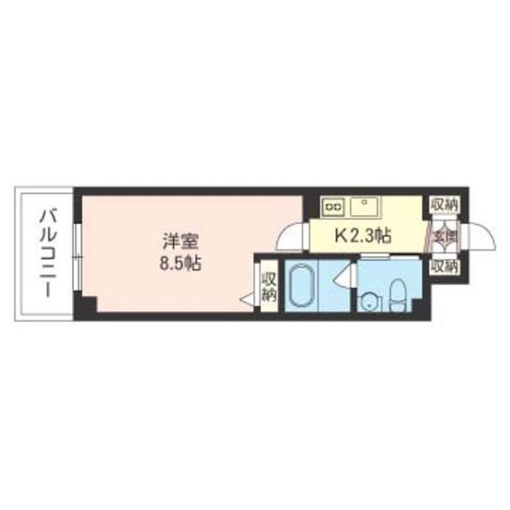 フロレスタ日吉(1K/2階)の間取り写真