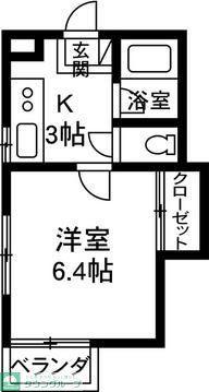 シャレーリーバイス(1SK/2階)の間取り写真