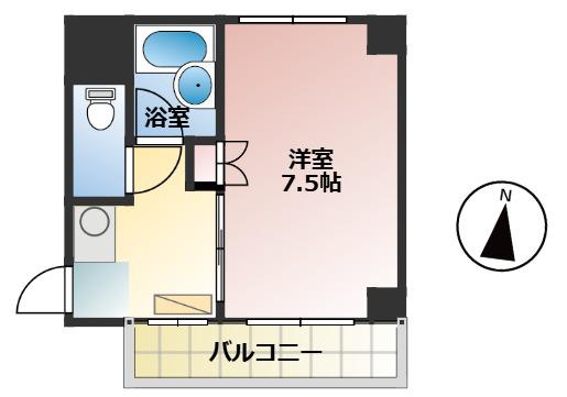 ハイツNAKAMA(1K/2階)の間取り写真