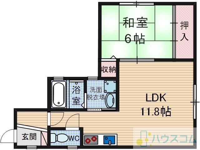 吉田ハイツ(1LDK/1階)の間取り写真