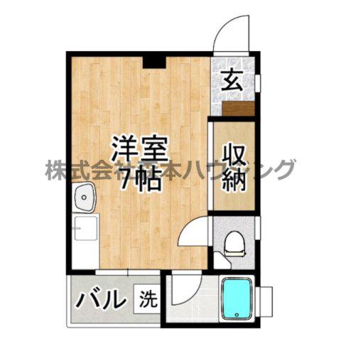 サザンクロス萱島南(ワンルーム/2階)の間取り写真
