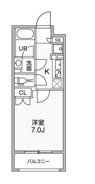 オーキッドレジデンス東日本橋(1K/4階)の間取り写真